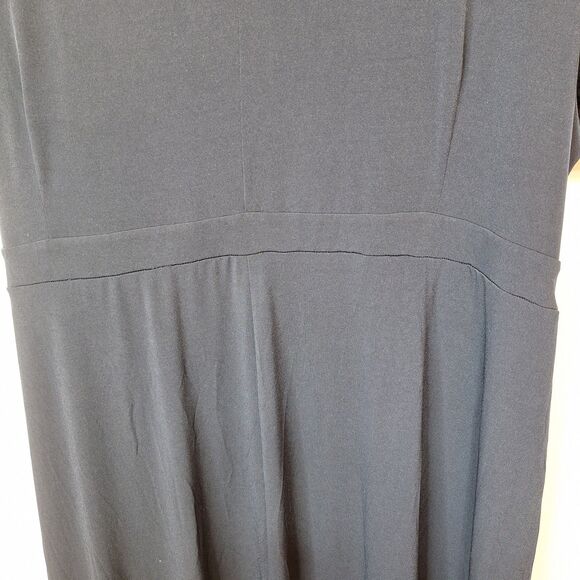 The‎ Limited Womens 3X Full Wrap Dress Black Ruffle Short Sleeve Waist Tie Party - Picture 7 of 11